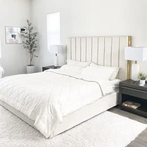 Woolino Premium Australian Wool Duvet Insert Bed Comforter, Mid-Weight Wool Comforter, Washable, King