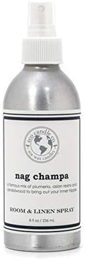 ECO CANDLE CO. Room & Linen Spray, Nag Champa, 8 oz. - Scents Of Plumeria, Asian Resins, & Sandalwood - Recycled Aluminum Bottle, No Propellents, Pump Top, All Natural Ingredients