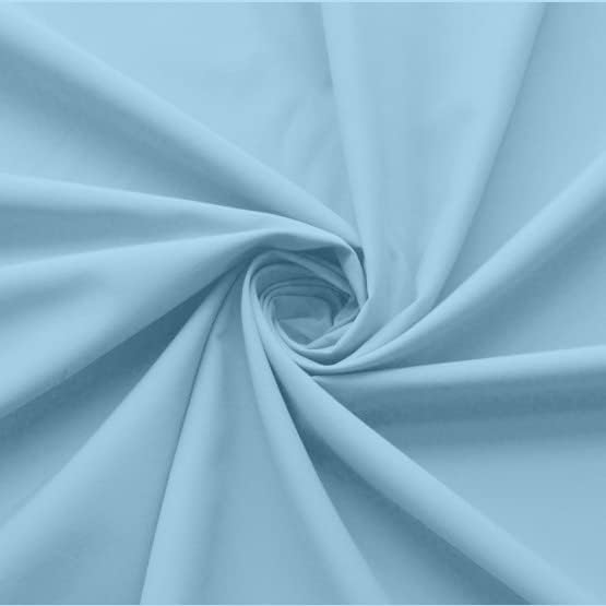 Cottingon Bed Skirt King 16" Drop with Split Corners, 100% Microfiber Soft and Stylish, Dust Ruffle with Platform, Light Blue