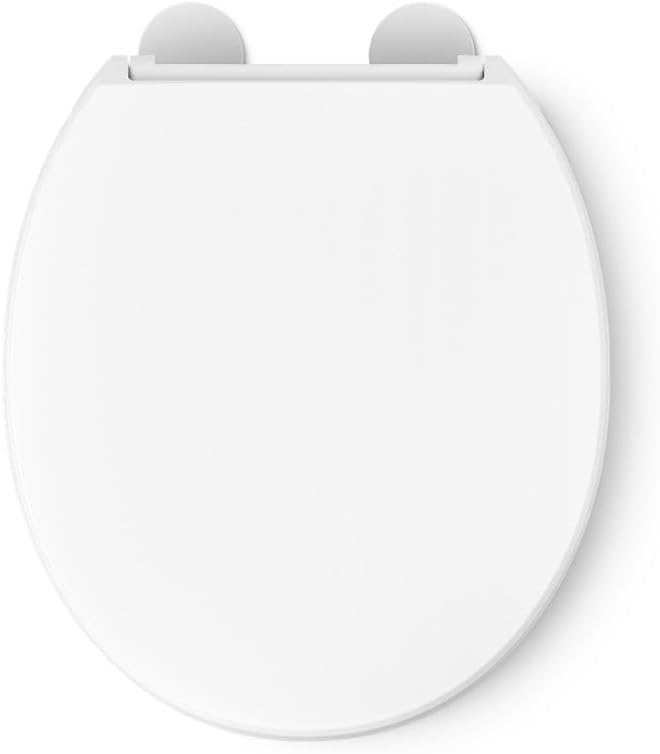 KOHLER 25876-0 Hyten 3" Height, Elevated Soft Close Round Toilet Seat, Contoured Seat with Grip-Tight Bumpers, Quick-Attach Hardware, White