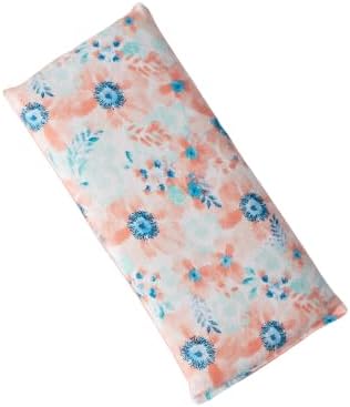Large Microwave Heating Pad with Flax Seed, Scented or Unscented, Good for Back Pain or Cramps, Moist Heat Therapy or Ice Pack, Microwavable Bean Bag, 6" x 12" (Peach Floral, Lavender & Chamomile)