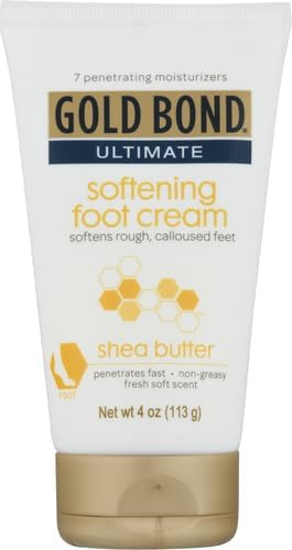 Gold Bond Softening Foot Cream, 4 oz., With Shea Butter to Soften Rough & Dry Feet