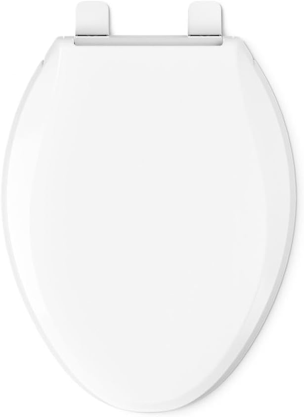 KOHLER K-35584 Cachet Recycled Plastic, Readylatch, Quiet-Close, Soft Close Elongated Toilet Seat