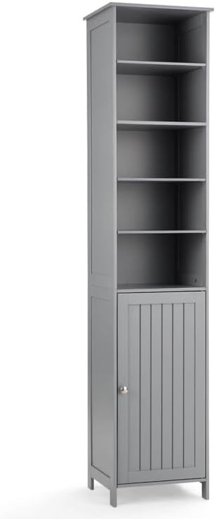 WATERJOY 72'' Tall Slim Bathroom Storage Cabinet with 3 Shelves & Door for Bathroom, Living Room