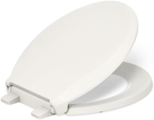 KOHLER 4639-RL-96 Cachet ReadyLatch Round Toilet Seat Soft Close, Biscuit