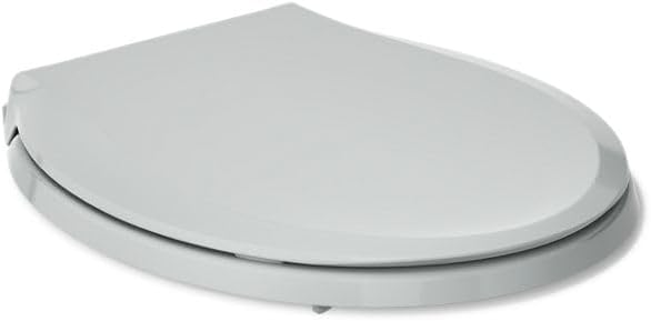 KOHLER 4639-RL-95 Cachet ReadyLatch Round Toilet Seat Soft Close, Ice Grey