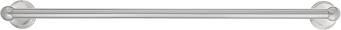 Amazon Basics Straight Modern Towel Bathroom Bar, 24 inch, Satin Nickel