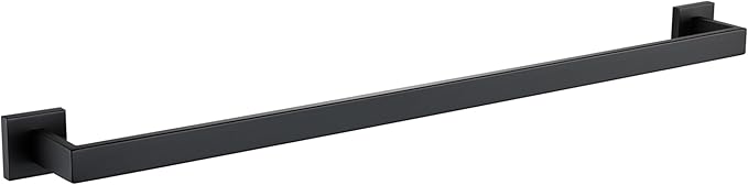 LANC 32-Inche Long Towel Bars for Bathroom Wall Mounted, Matte Black Bath Towel Racks Stainless Steel Towel Rods Total-33.5” Towel Rails Kitchen Towel Hanger Square Towel Holder, A8804MB-8P1