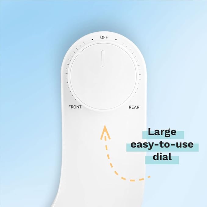 Omigo Element Bidet Attachment Non-Electric Thin Modern Design, Dedicated Rear and Front Self-Cleaning Nozzles with Pressure Control Dial (Ambient Temp, Copper)