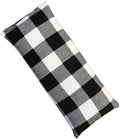 4" x 9" Microwavable Heating Pad/Ice Pack for Pain Relief and Relaxation - Natural Flax Seed Filling - Unscented and Herbal Scented Options (Black and White Plaid, Chamomile)