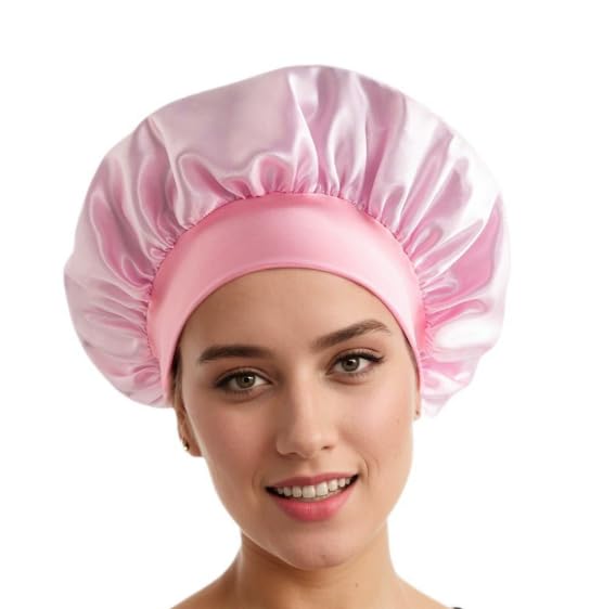Silk Satin Bonnet for Sleeping - Soft Elastic Band Hair Bonnet for Women, Night Hair Care Cap for Curly, Natural & Protective Styles