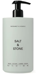 Salt & Stone Body Lotion for Women & Men| Scented Daily Body Lotion | Hydrates, Nourishes & Softens Skin | Restores Dry Skin | Fast-Absorbing | Cruelty-Free & Vegan (450 ml) (Bergamot & Hinoki)
