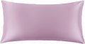 THXSILK 100% Mulberry Silk Pillowcase for Hair and Skin, 22 Momme Grade 6A+ Mulberry Silk Pillow Case, Natural Silk Pillow Case Cover with Zipper, 1pc(California King Size 20"x40", Light Purple)