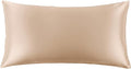 THXSILK 100% Mulberry Silk Pillowcase for Hair and Skin, 22 Momme Grade 6A+ Mulberry Silk Pillow Case, Natural Silk Pillow Case Cover with Zipper, 1pc(California King Size 20"x40", Beige)