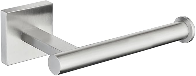 Premium 304 Stainless Steel Wall Mounted Toilet Paper Holder - Brushed Nickel Paper Roll Holder, Heavy-Duty Permanent Bathroom Toilet Tissue Holder, Modern & Durable Toilet Roll Holder