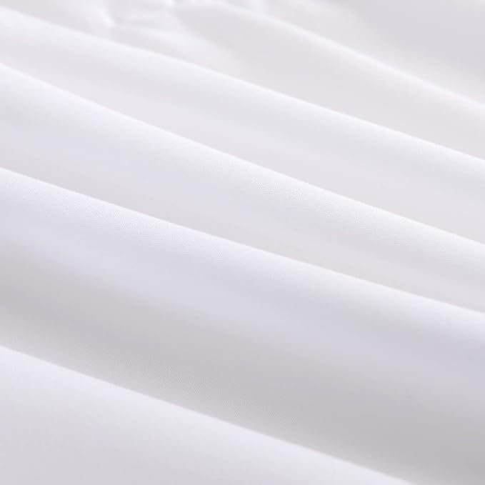 White Bed Skirt King Size Ruffled Bed Skirt with Split Corners, King Bed Skirt 12 Inch Drop, King Size Bed Skirt White for Ruffled Bed Skirt with Split Corners, Bed Skirt King Size
