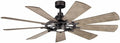 KICHLER Gentry 65” LED Ceiling Fan in Anvil Iron, Extra Large Indoor Fan with Reversible Blades and Modern Design, 300265AVI