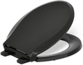 KOHLER 4639-RL-7 Cachet ReadyLatch Round Toilet Seat Soft Close, Black
