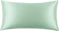 THXSILK 100% Mulberry Silk Pillowcase for Hair and Skin, 22 Momme Grade 6A+ Mulberry Silk Pillow Case, Natural Silk Pillow Case Cover with Zipper, 1pc(California King Size 20"x40", Turquoise Green)