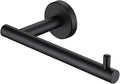 JQK Black Toilet Paper Holder, 5 Inch 304 Stainless Steel Thick 0.8mm Tissue Paper Dispenser, Matte Black Wall Mount, TPH100-PB