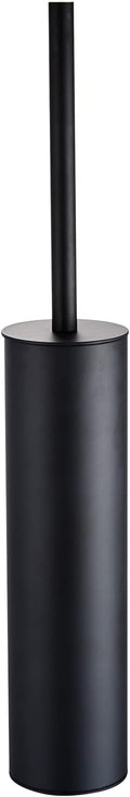Freestanding Luxury Toilet Brush 304 Stainless Steel Toilet Brush and Holder 19-Inches Tall Round Rust Resistant Anti-Odor and Easy to Clean with Matte Black Finished
