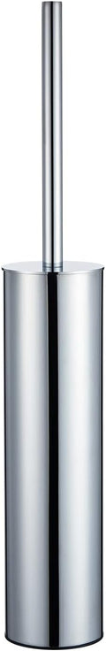 Freestanding Luxury Toilet Brush 304 Stainless Steel Toilet Brush and Holder 19-Inches Tall Round Rust Resistant Anti-Odor and Easy to Clean with Polished Chrome Finished