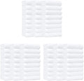 Amazon Basics Soft and Thick Cotton Hand Towels, 16 x 26 in, White, (Pack of 72)