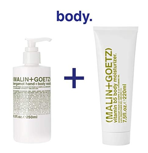 MALIN+GOETZ Hand + Body Wash | Gentle Foaming Cleanser with Botanical Extracts and Amino Acids | Hydrating, pH-Balanced, Unisex Scent | Vegan & Cruelty-Free (Bergamot, 16 Fl Oz)