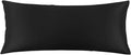 THXSILK Mulberry Silk Pillowcase for Hair and Skin, 100% Mulberry Silk Body Pillowcase 22 Momme, Soft and Breathable Silk Pillow Case with Hidden Zipper, Body Size Pillow Case 20"x54"(Black)