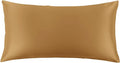THXSILK 100% Pure Mulberry Silk Pillowcase for Hair and Skin, 22 Momme Zipper Silk Pillow Case, Real Silk Pillowcase with Zipper (Metallic Gold, California King Size 20"x40")