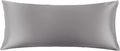 THXSILK 100% Mulberry Silk Pillowcase for Hair and Skin, 22 Momme Natural Silk Body Pillow Cover with Hidden Zipper, Soft Breathable Smooth Organic Silk Body Pillowcase(Grey, Body Size 20"x54")