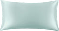 THXSILK 100% Mulberry Silk Pillowcase for Hair and Skin, 22 Momme Grade 6A+ Mulberry Silk Pillow Case, Natural Silk Pillow Case Cover with Zipper, 1pc(California King Size 20"x40", Light Blue)
