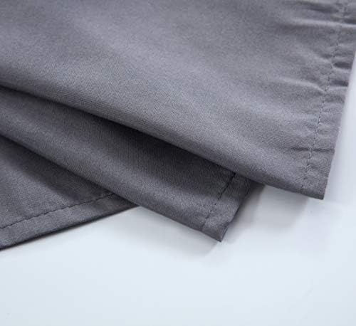 MEILA Wrap Around Bed Skirt Three Fabric Sides Elastic Dust Ruffled 16 Inch Tailored Drop,Easy to Install Fade Resistant-Dark Grey, Queen/King