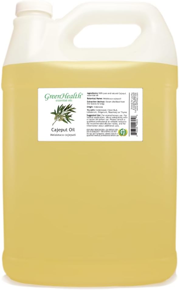 Cajeput Essential Oil - 1 Gallon - Plastic Jug - 100% Pure & Uncut - GreenHealth