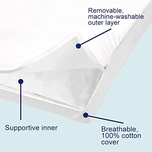 ACCURATEX Pillows Standard Size Set of 2, Hybrid Shredded Memory Foam Pillow[Adjustable Loft], Fluffy Down Alternative Fill Removable Cotton Cover, Firm Supportive Pillow for Side Back Sleepers