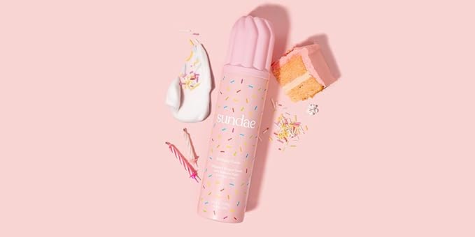 sundae Whipped Shower Foam Birthday Cake Foaming Body Wash 8.9 fl oz, 265ml