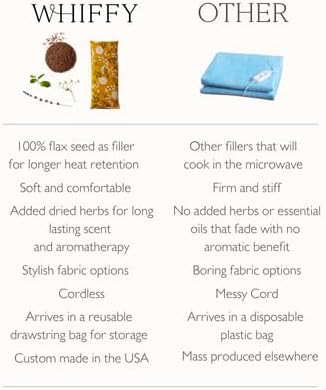 Microwave Heating Pad Flax Seed, Scented Unscented, Good for Back Pain Cramps, Moist Heat Therapy Ice Pack, Microwavable Bean Bag, 6" x 12" (Green Floral, Chamomile)