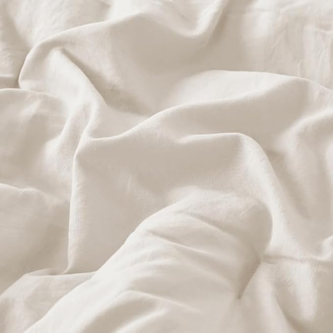 Codi Beige King Comforter Set - Boho Chic Bedding with Elegant Pom Fringe, Soft Washed Microfiber 3pc Luxury Set, Lightweight & Breathable for Master Bedroom, 1 Comforter & 2 Pillow Shams