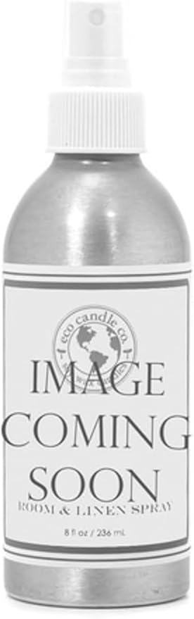 ECO CANDLE CO. Room & Linen Spray, Eggnog, 8 oz. - Scents of Classic Eggnog, Nutmeg, & Vanilla - Recycled Aluminum Bottle, No Propellents, Pump Top, All Natural