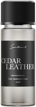 Scentiment Diffuser Oil - Cedar Leather Fall Collection | Aromatherapy Home Fragrance | Luxurious Scent with Lemon, Jasmine Sandalwood, Amber, Lavender, Vanilla, & Musk (20ml)