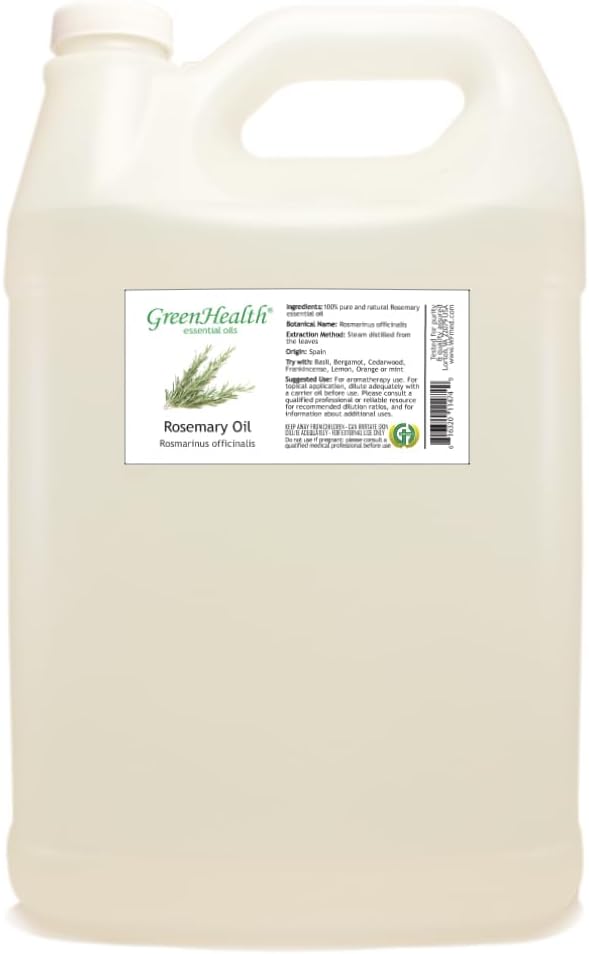 Rosemary Essential Oil - 1 Gallon - Plastic Jug - 100% Pure & Uncut - GreenHealth