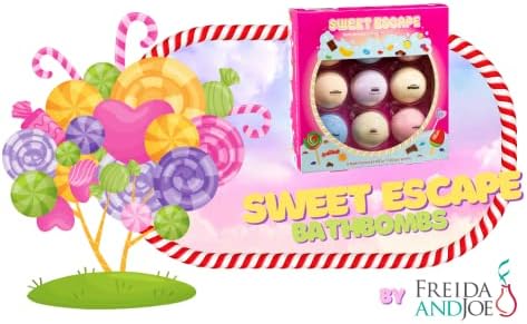 Sweet Escape Candy Fruity Juicy Sweet Treat Bomb Bath Fizzers Bath Bomb Gift Set for Women - 9 Large Bath Bombs Aromatherapy Luscious Fragrance Bath Gift Set