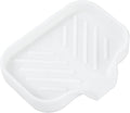 Silicone Bathroom Soap Dishes with Drain Spout-Bathroom and Kitchen Sink Organizer,Sponge Holder,Dish Soap Tray,Perfect for Dispenser,Scrubber,Bottle,Cup on Sink or Counter-White 4.9"×3.2"