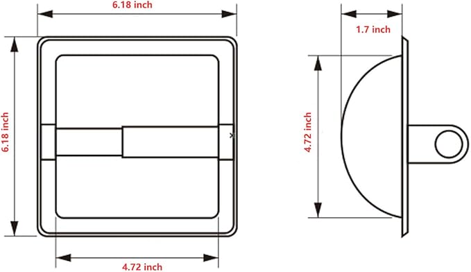 Matte Black Recessed Toilet Paper Holder/Tissue Paper Holder Stainless Steel Toilet Paper Holder in Wall for Bathroom Accessories Rear Mounting Bracket Included