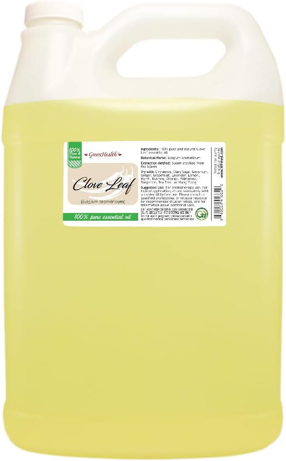Clove Leaf Essential Oil - 1 Gallon - Plastic Jug - 100% Pure & Uncut - GreenHealth