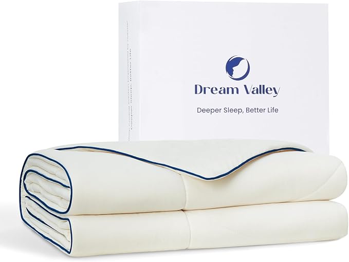 Dream Valley® Outlast® Deepsleep Cooling Comforter, King Size, NASA-Grade Space Technology Cooling Blanket for Hot Sleepers Night Sweats, Q-Max > 0.45 Aerocool™ Breathable, Ivory, 106"x90"