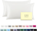 Silk Pillow Cases 2 Pack Soft Breathable and Sliky King Size Pillow Cases Set of 2,Natural Mulberry Satin Silk Pillowcase with Hidden Zipper for Hair and Skin (Ivory,20"X 36",2pcs)
