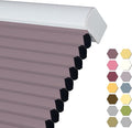 Persilux Custom Size Cellular Shades Cordless Window Blinds Blackout Roller Shades Bottom up UV Protection Single Cell Honeycomb Window Shades for Home, Bedroom and Office Purple