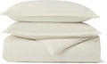 BOLL & BRANCH Flannel Duvet Set - Full/Queen, Cream - Luxury 100% Organic Cotton - 1 Duvet Cover, 2 Shams - Velvety Soft, Warm & Breathable Weave