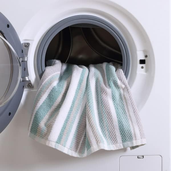 Tommy Bahama - Bath Towels, 100% Soft & Absorbent Yarn-Dyed Cotton with Twill Texture, Low Linting & Fade Resistant, Medium Weight Bathroom Towels (Ocean Bay Tranquil Blue, 3 Piece)